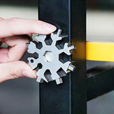 Portable EDC Multifunction Torque Snowflake Wrench Alloy Steel Hexagonal Universal 18-in-1 Octagonal Screwdriver Household Tool
