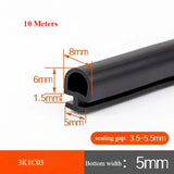 10M Bottom Width 4/5/6/7mm Sealing Strips Bridge Aluminum Door/Window Sealed Plastic Strips Energy Saving