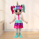 Plush Martha and Bear Mascot Costume Cute Masha Girl Doll Costume Cartoon Character Cosplay Costumes Party Performance Outfits