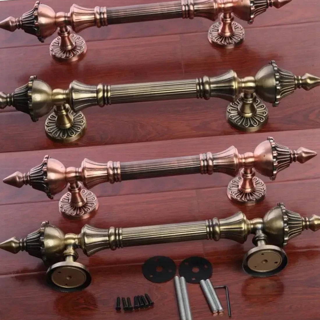 1PCS Chinese Thickened Zinc Alloy Glass Door Handle European Solid Wood Door Handle Antique Sliding Handle