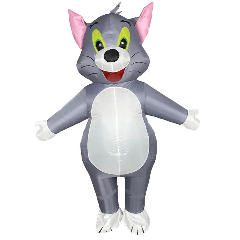 Hot Blue Stitch Inflatable Costume Anime Cartoon Minnie Mickey Outfit Adult Halloween Birthday Party Cosplay Show Inflated Suits