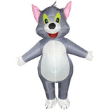 Hot Blue Stitch Inflatable Costume Anime Cartoon Minnie Mickey Outfit Adult Halloween Birthday Party Cosplay Show Inflated Suits