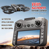 S156 Mini Drone 4K Professional HD Camera with Large Screen 2.4G WIFI FPV Dron Brushless Optical Flow Hover Folding Quadcopter