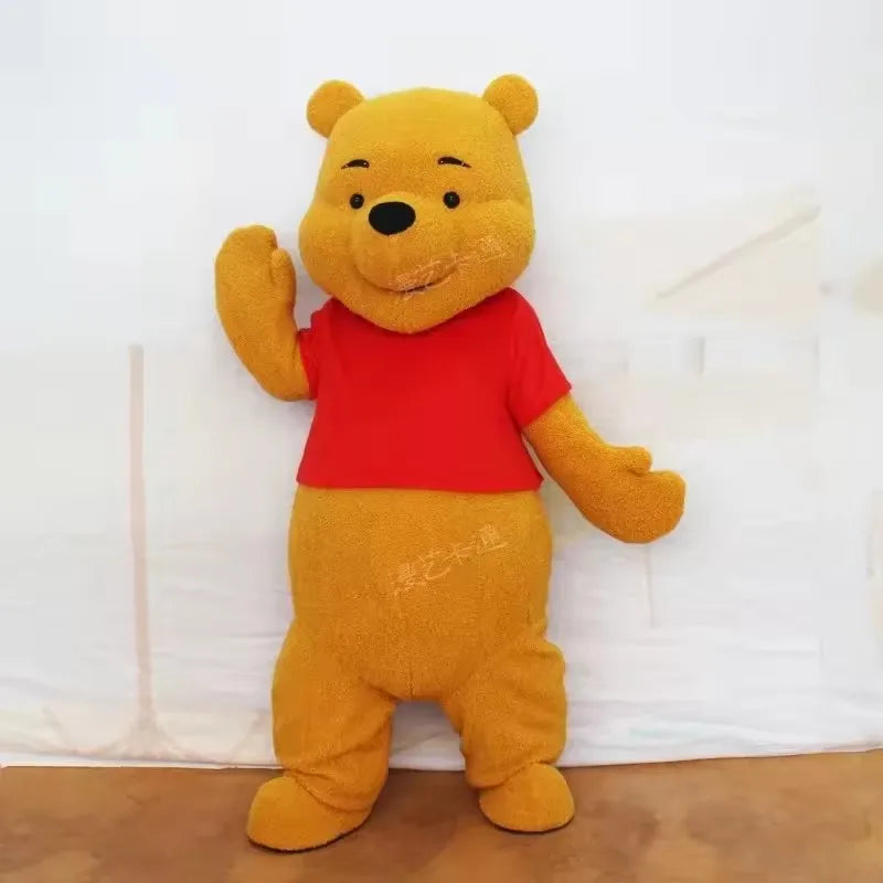 PLush Winnie Pooh Bear Anime Cartoon Furry Bear Cosplay Suits for Adult Party Performance Outfits Apparels Carnival Performance