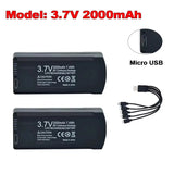 2Pcs V168 Pro Max original 7.4V 3000mAh Lipo Battery suitable for V168 V198 GPS 8K 3.7V 2000mAh drone charging backup battery