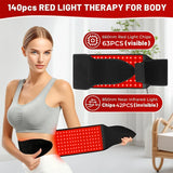 850nm 660nm Red＆Infrared LED Light Therapy Belt Pulsed Light Back Wrap Burn Fat Wrap Slimming Device Pain Relief Waist Heat Pad