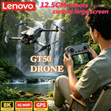 Lenovo GT50 RC Drone With Screen Remote Control GPS 8K HD Lightweight Brushless Quadcopter 5G WIFI FPV Professional Aerial