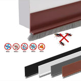 1m Door Seal Draft Stopper With Brush Reduce Noise Rubber Door Sweep Breeze BlockerInsect Proof Dust Proof And Sound Proof Seal