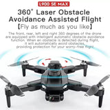 LYZRC L900 Pro SE MAX Drone 4K Professional Dual HD Camera GPS 5G WIFI 360° Obstacle Avoidance Brushless Motor Rc FPV Quadcopter