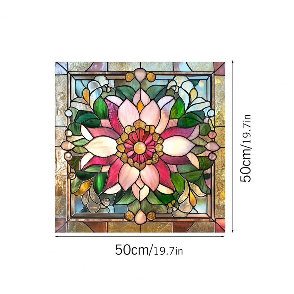 Stained Glass Static Window Privacy Film Sun Blocking Glass Cling Waterproof PVC Home Bathroom Window Covering Film Sticker