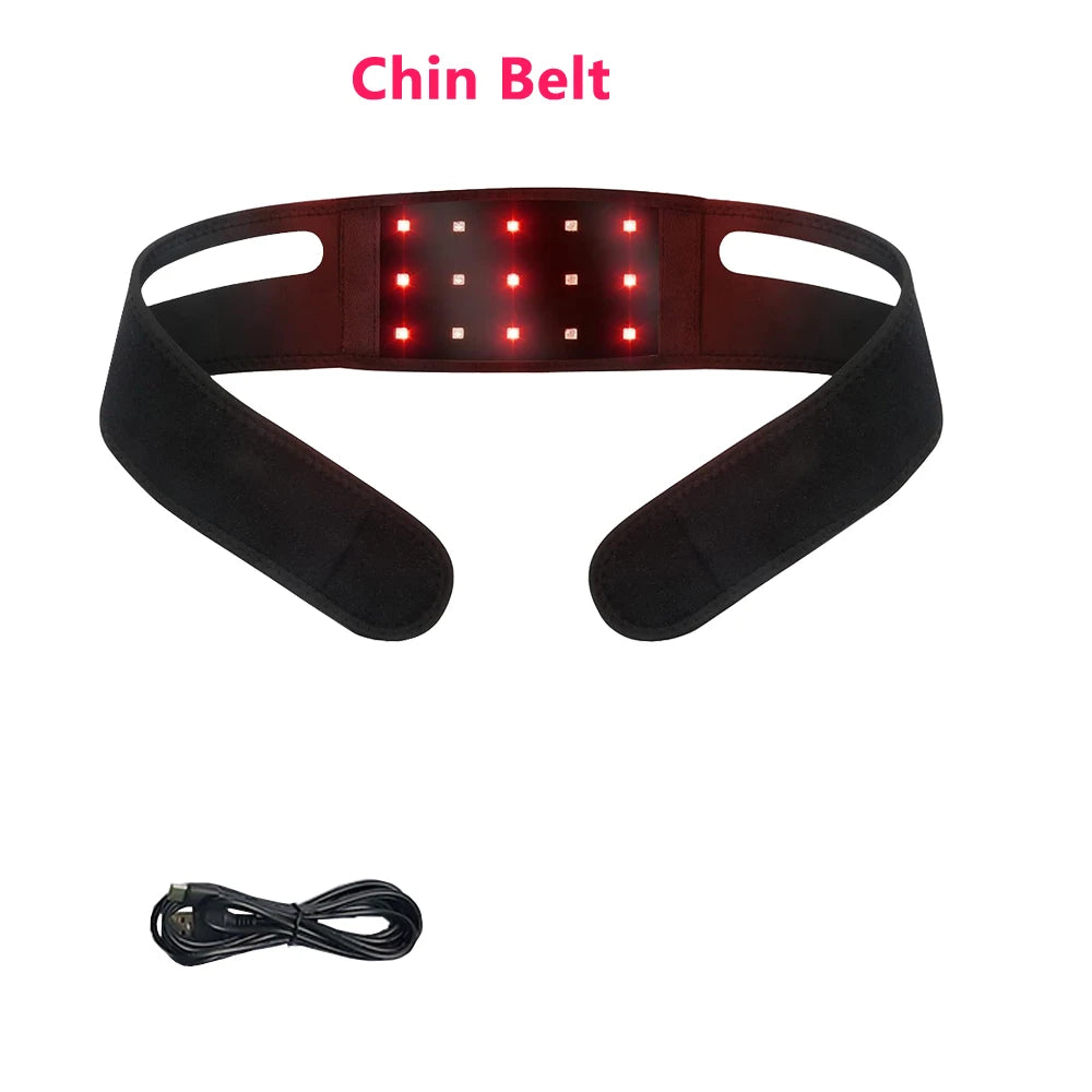 Red＆Infrared Light Therapy Belt 660nm&850nm Full Body Pain Relief Wrap Burn Fat Wrap Slimming Machine Waist,Wrist,Chin,Neck Pad