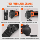 SucceBuy 50PCS Oscillating Saw Blades Universal Release Dewalt Multitool Blades for Wood Cutting Plastic Renovator Power Tool