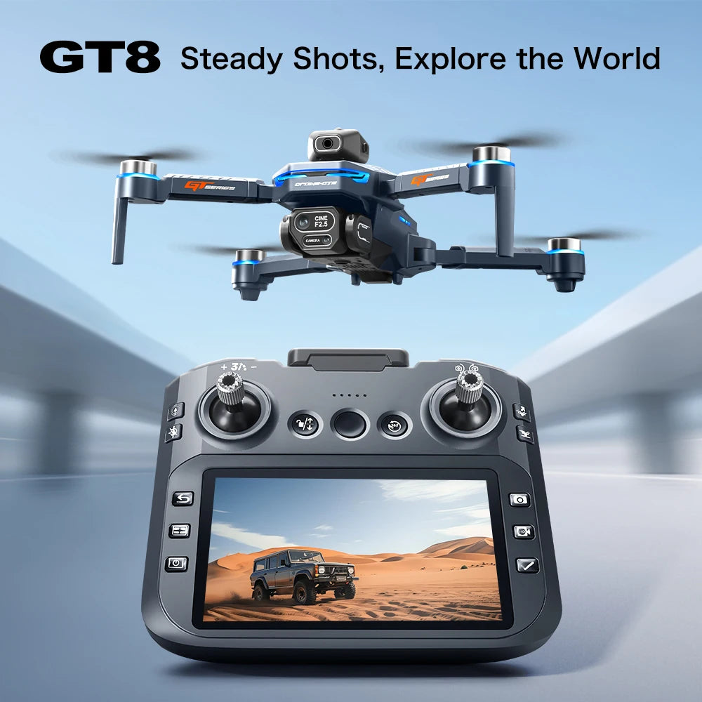 2026 New GT8 Drone GPS 8K Professional HD 360° Dual Cameras 5G WIFI Brushless Motors Obstacle Avoidance Foldable Quadcopter Toys