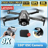 Lenovo Z908 ProMAX 8K Drone ESC Professional 4K GPS Dron Optical Flow Localization 3sided Obstacle Avoidance Quadcopter Toy