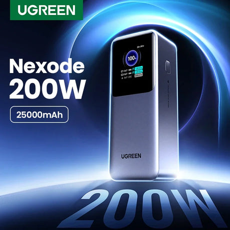 UGREEN 25000mAh portable power bank 200W fast charging