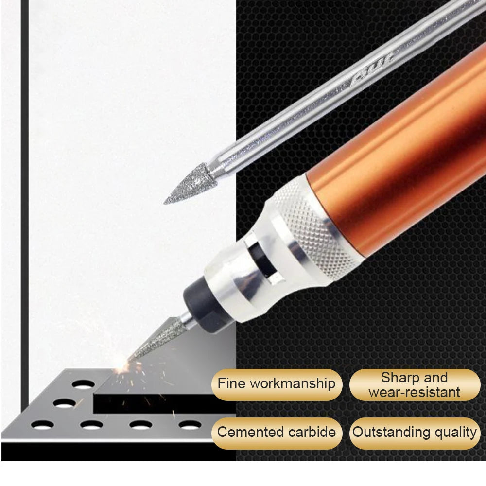 30pcs Shank Diamond Burs Set With Box For Dremel Electric Grinder Power Accessories Abrasive Drill Bit Rotary Tool Set 2.35/3mm