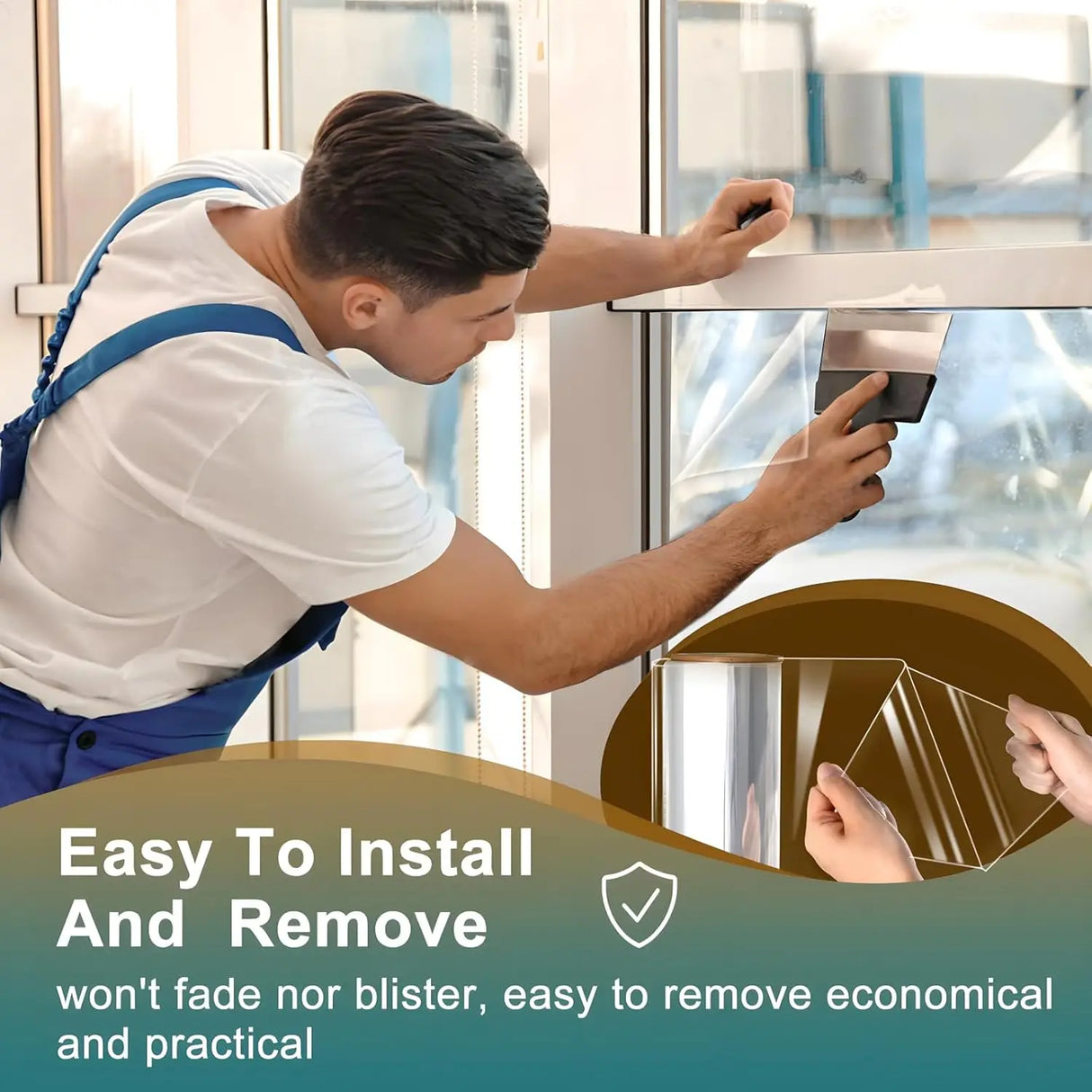 Clear Security and Safety Window Film Shatterproof Film for Glass Windows Anti Shatter Tempered Glass Cover Clings Film for Home