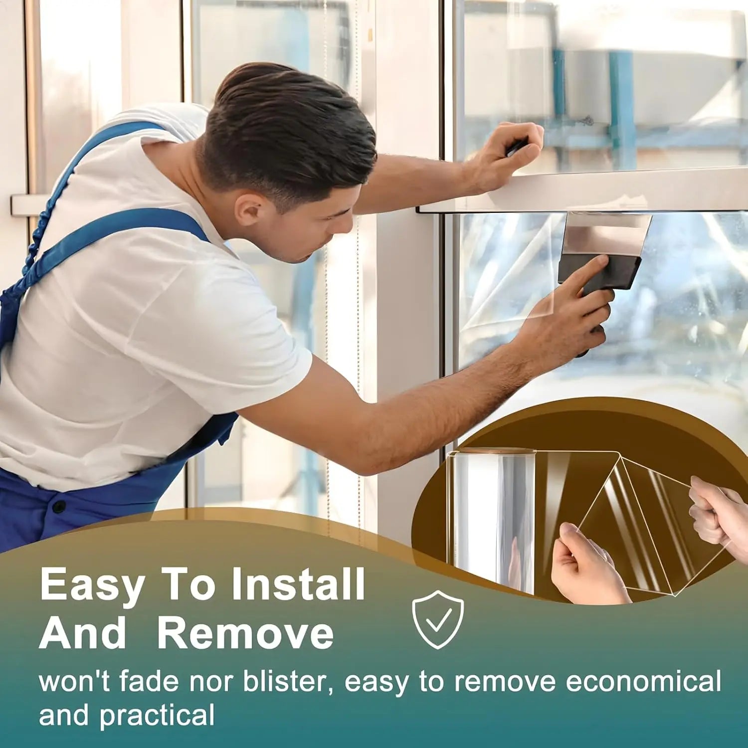 Clear Security and Safety Window Film Shatterproof Film for Glass Windows Anti Shatter Tempered Glass Cover Clings Film for Home