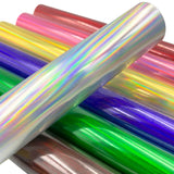 20x50cm Glitter/Rainbow Metallic/Holographic Rainbow/Sequins/Stripe Heat Transfer Vinyl Film Iron on T-shirts Hat Decor For cut