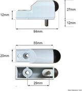 Compact Door Stop for UPVC Sliding Patio Doors in White