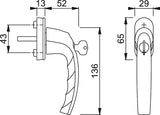 Hoppe Atlanta Series Locking Tilt Before Turn Handle - Chrome