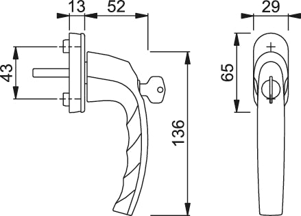 Hoppe Atlanta Series Locking Tilt Before Turn Handle - Chrome