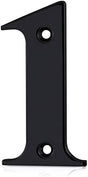 Elegant Front Door House Number Numerals in White, Polished Chrome, Polished Gold, Satin Silver, Black, 0, 1, 2, 3, 4, 5, 6, 7, 8, 9