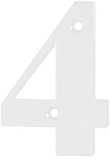 Elegant Front Door House Number Numerals in White, Polished Chrome, Polished Gold, Satin Silver, Black, 0, 1, 2, 3, 4, 5, 6, 7, 8, 9