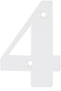 Elegant Front Door House Number Numerals in White, Polished Chrome, Polished Gold, Satin Silver, Black, 0, 1, 2, 3, 4, 5, 6, 7, 8, 9