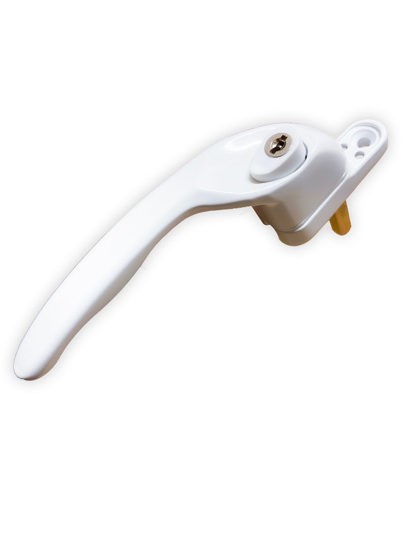 UPVC Replacement Cranked Window Handle, White, 35mm, Left Hand
