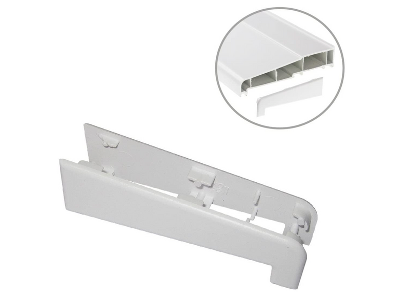 Eurocell UPVC Window and Door Cill End Caps - 1 Pair, 180mm White