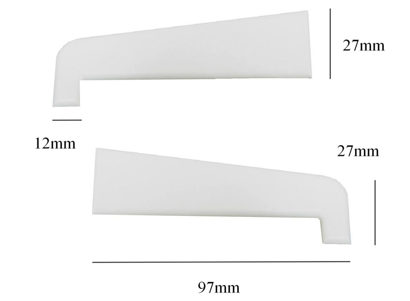 Eurocell UPVC Window and Door Cill End Caps - 1 Pair, 150mm White