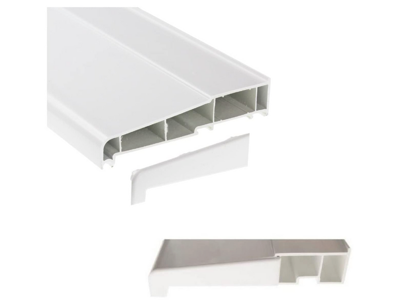 Eurocell UPVC Window and Door Cill End Caps - 1 Pair, 180mm White