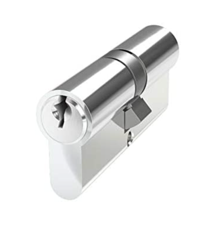 Kenrick 6 pin Double Cylinder,  Nickel Finish, 100mm (45/55)