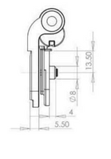 Trojan 3D Adjustable Butt Rebate Composite Door Hinge, Available in White and Polished Chrome