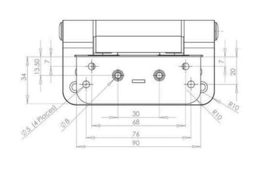 Trojan 3D Adjustable Butt Rebate Composite Door Hinge, Available in White and Polished Chrome