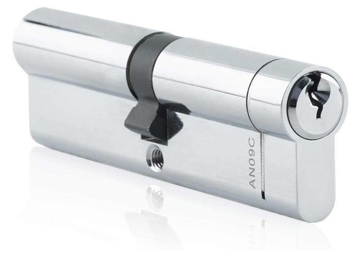 ProLinea BreakSafe 6 pin Double Cylinder Barrel Door Lock, Nickel Finish, 30/30