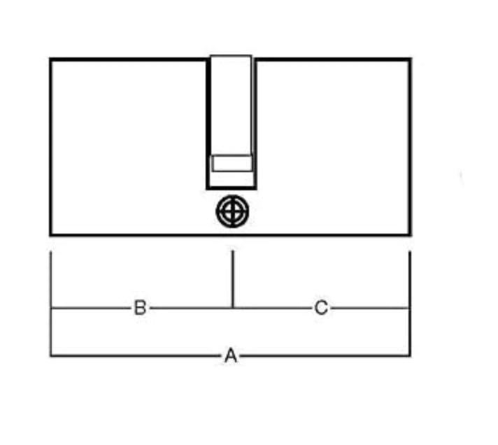 ProLinea BreakSafe 6 pin Double Cylinder Barrel Door Lock, Nickel Finish, 30/30