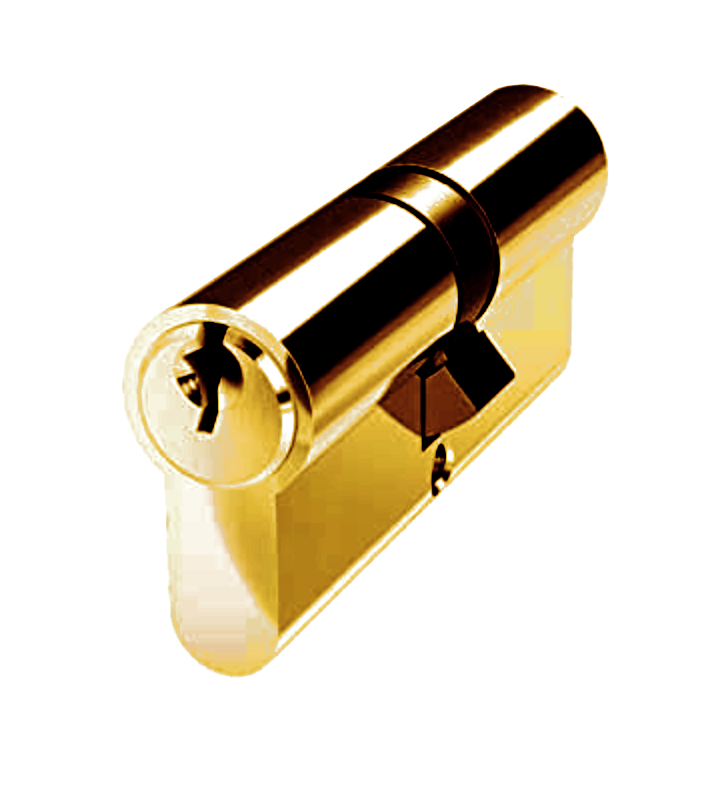 Kenrick 6 pin Double Cylinder, Brass Finish, 100mm (45/55)