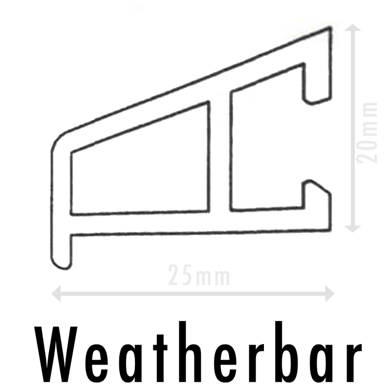 UPVC Door Drip Bar Weather Bar Rain Deflector - Rosewood, 650mm