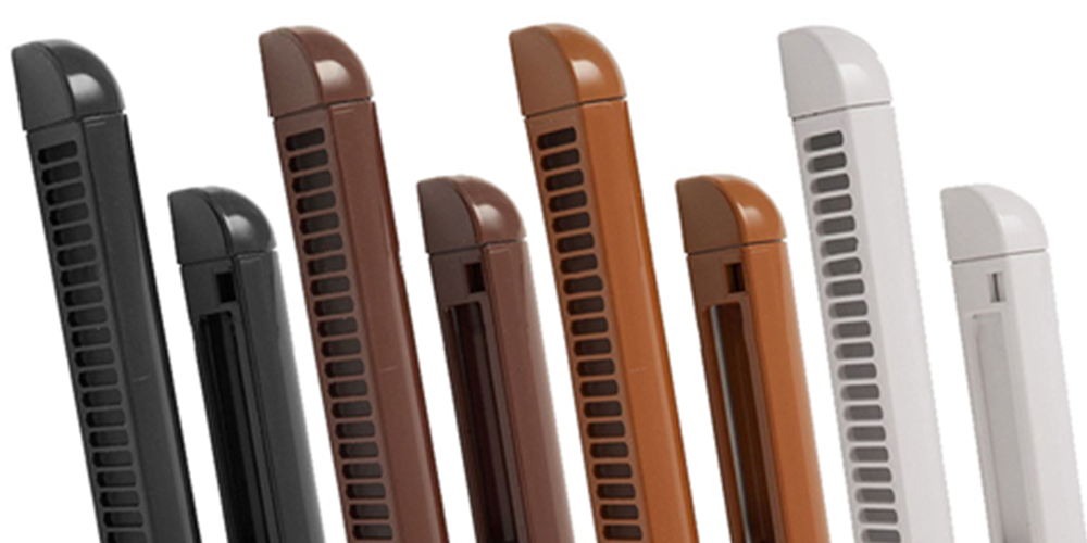 UPVC Double Glazing Window Trickle Vent Air Flow Ventilation (Ventilator) Building Regulations Compliant (Part F) - Available in White, Anthracite Grey, Grey on White, Rosewood, Rosewood on White, Golden Oak, Golden Oak on White and Black on White. All Colours available in 300mm and 400mm Size Lengths