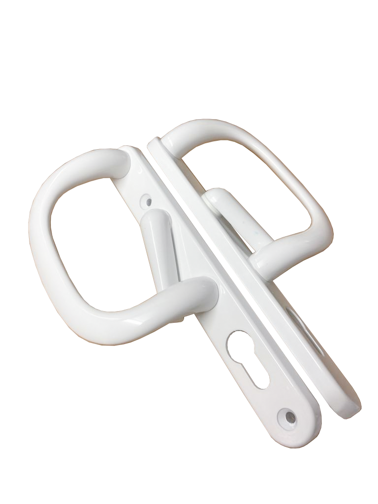 Sliding Patio Door Handle Set with Inline Locking Lever, 92PZ MK3 - White