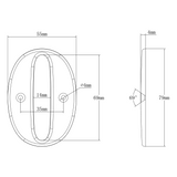 Elegant Front Door House Number Numerals in White, Polished Chrome, Polished Gold, Satin Silver, Black, 0, 1, 2, 3, 4, 5, 6, 7, 8, 9