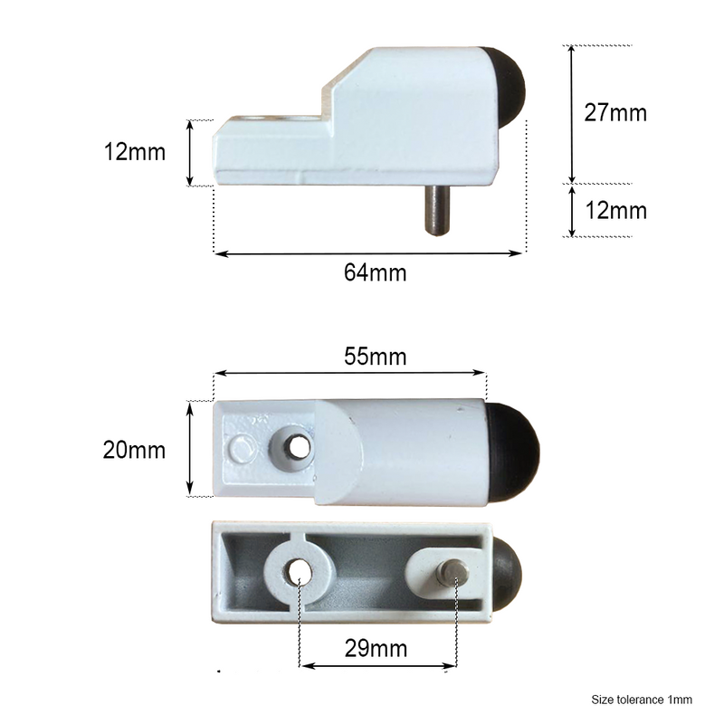 Compact Door Stop for UPVC Sliding Patio Doors