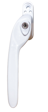 UPVC Replacement Cranked Window Handle, White, 35mm, Left or Right Hand